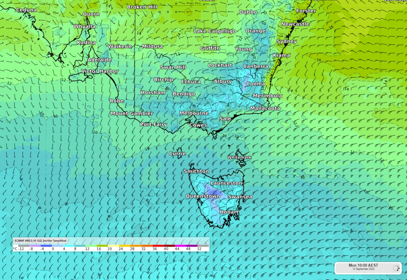 Tassie springing into wintry weather